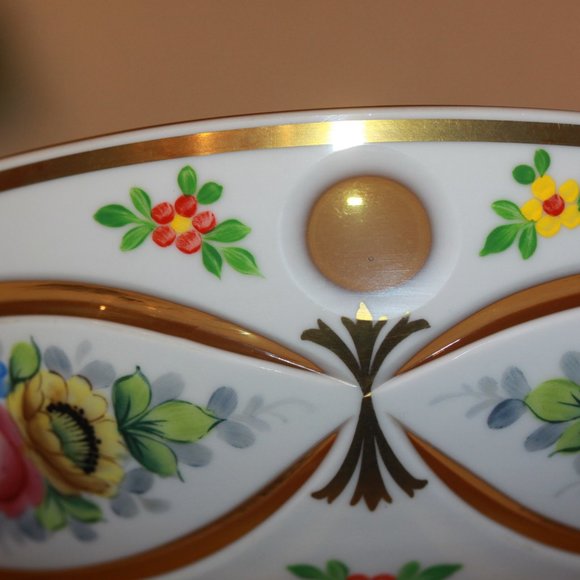 Vintage Bohemian Moser Czech White Cut To Yellow Compote Pedestal Bowl 7.5" - Picture 6 of 6